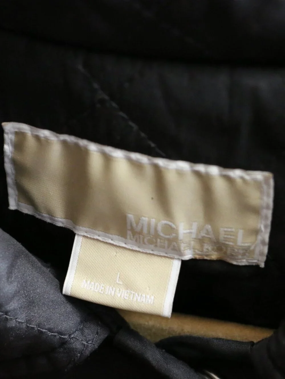 Black Quilted Michael Kors Jacket